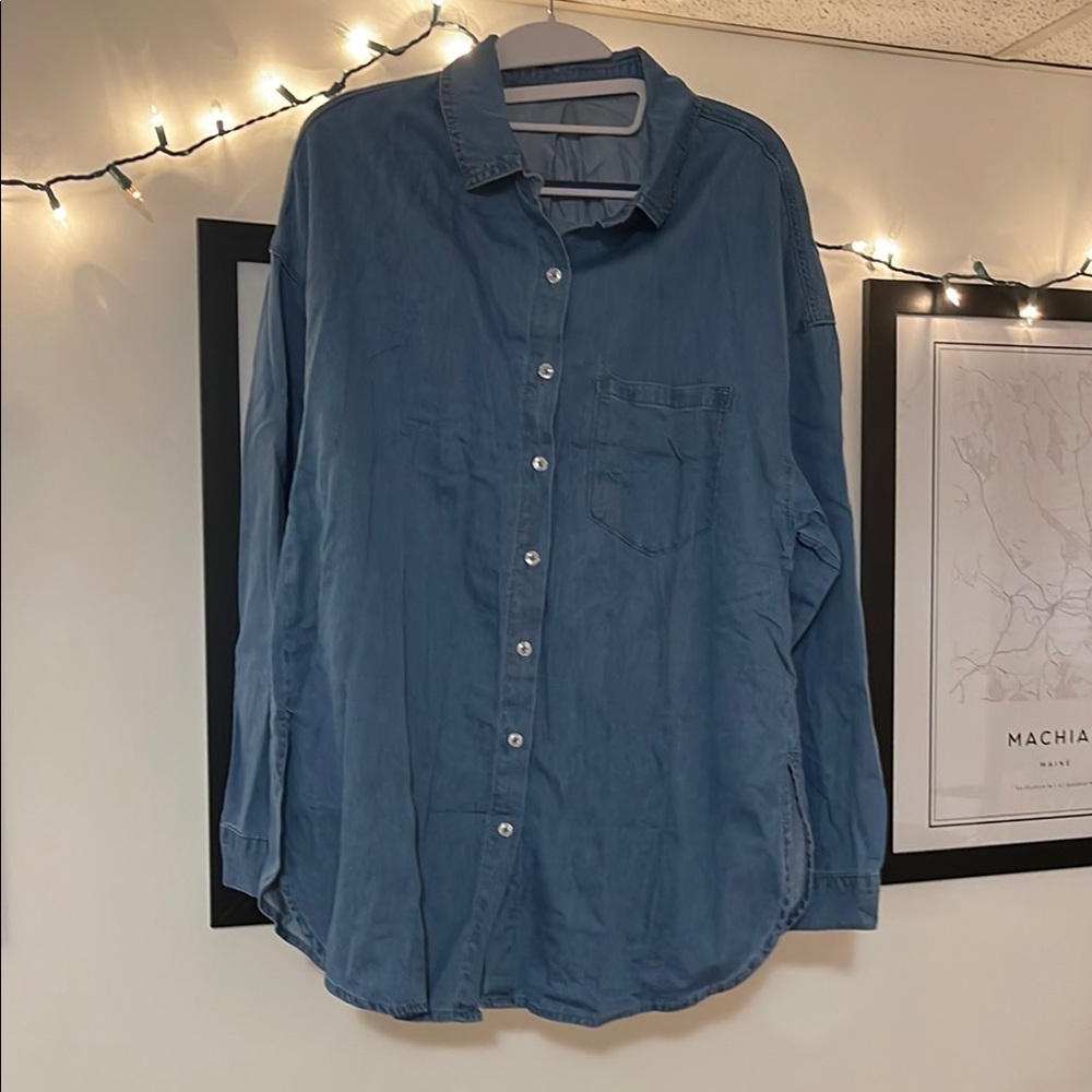 Oversized Blue Button Down
